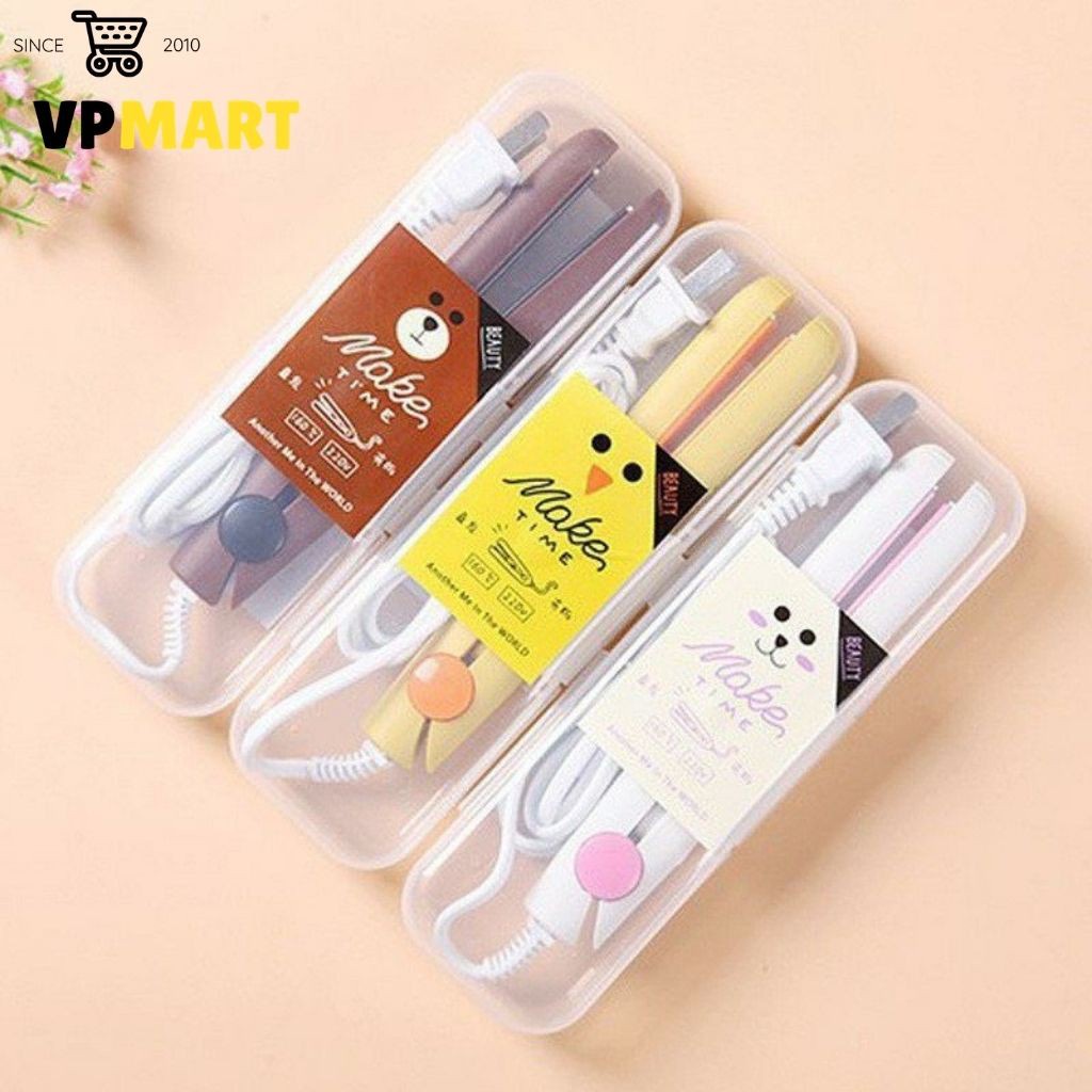 [Có hộp] Máy ép tóc, là thẳng tóc, uốn xoăn tóc mini dễ thương dễ dàng tạo kiểu tóc thuận tiện mang đi du lịch