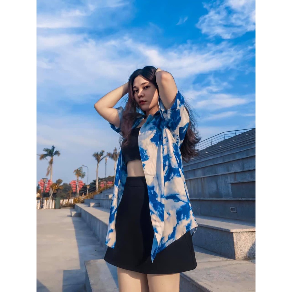 [FULLTAG CHÍNH HÃNG] Áo sơ mi tay ngắn họa tiết Vân Mây Cloud Fulltag Mende tay lỡ [ FORM UNISEX ]| CHUẨN CAO CẤP 1:1 | BigBuy360 - bigbuy360.vn