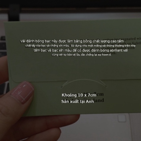 Khăn lau bạc Khăn hỗ trợ làm bóng sáng trang sức bạc Van Jewelry V10717