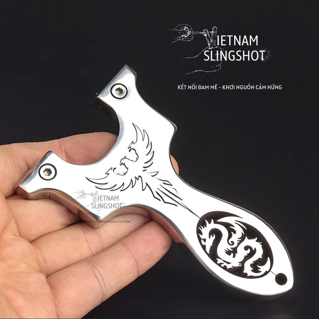 [LPV2] Ná Cao Su Long Phượng hàng loại 1 Làm Bằng Inox 304 - Đã Đánh Bóng Bo Cạnh Cầm Siêu Chắc Tay