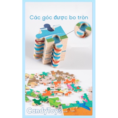 ĐỒ CHƠI GHÉP HÌNH (XẾP HÌNH) 120 MẢNH GHÉP BẰNG GỖ CHO BÉ