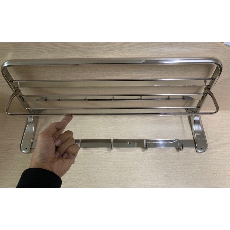 Dàn vắt khăn nhà tắm inox 304- đế đúc CNC