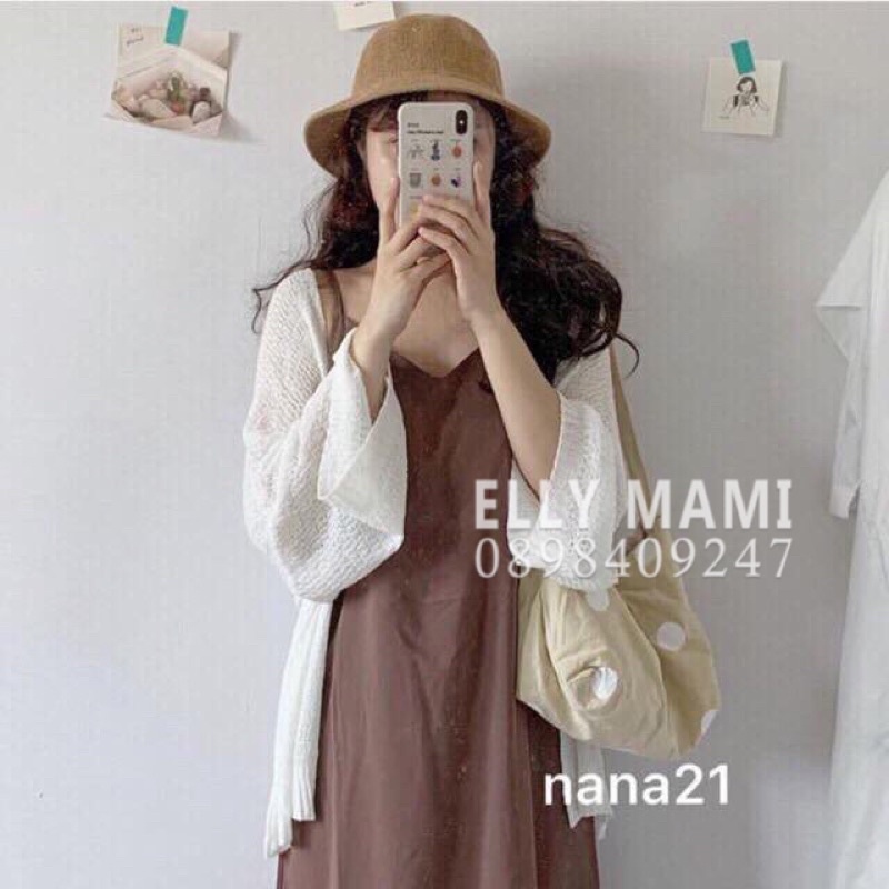 Áo Khoác Bầu Và Sau Sinh Cardigan Len Mỏng Thiết Kế Cao Cấp