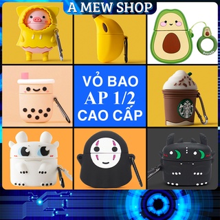 [CAO CẤP]Vỏ Case A.I.R.P.OD  Bảo Vệ Bao Đựng Tai Nghe Không Dây Bluetooth Tặng Kèm Móc-Hàng Chất Lượng 1/2/i12/i9/i7/tws
