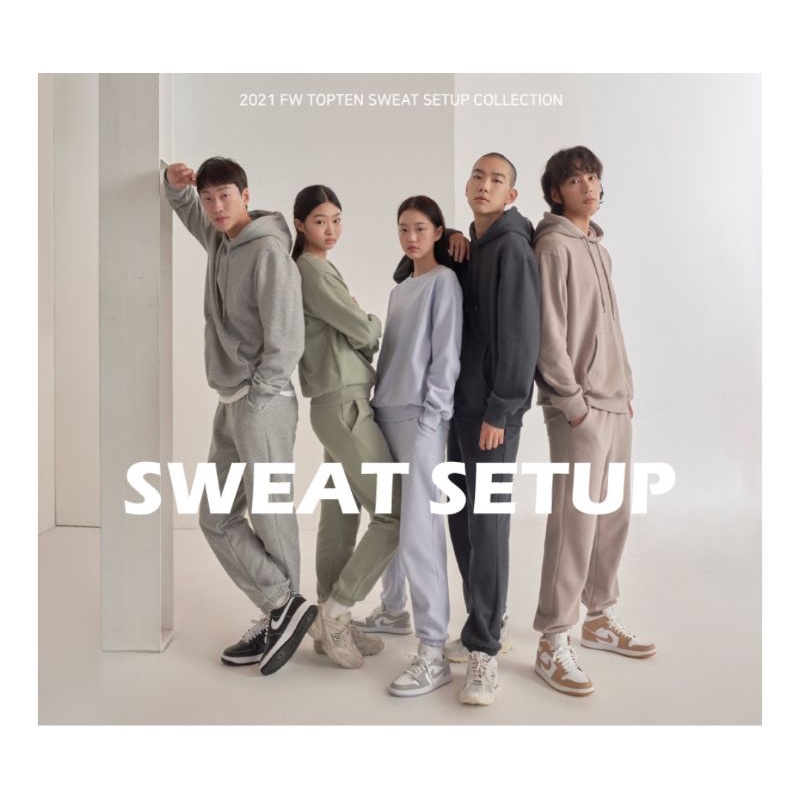 Áo sweater nỉ lót bông unisex xuất Hàn xịn TOPTEN 022 kèm hình thật AMGOBET