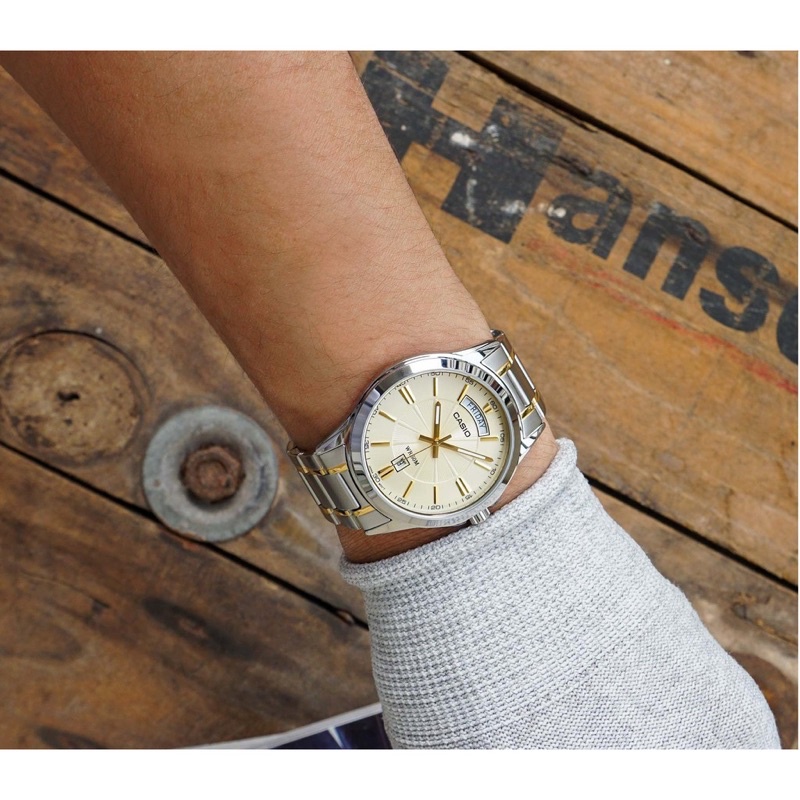 Đồng hồ nam dây kim loại Casio chính hãng Anh Khuê MTP-1381G-9AVDF