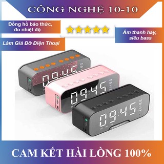 Loa Bluetooth Kiêm Đồng Hồ K10 Mặt Gương Hiển Thị Đèn Led - Giá Đỡ Điện Thoại - Đồng Hồ Báo Thức