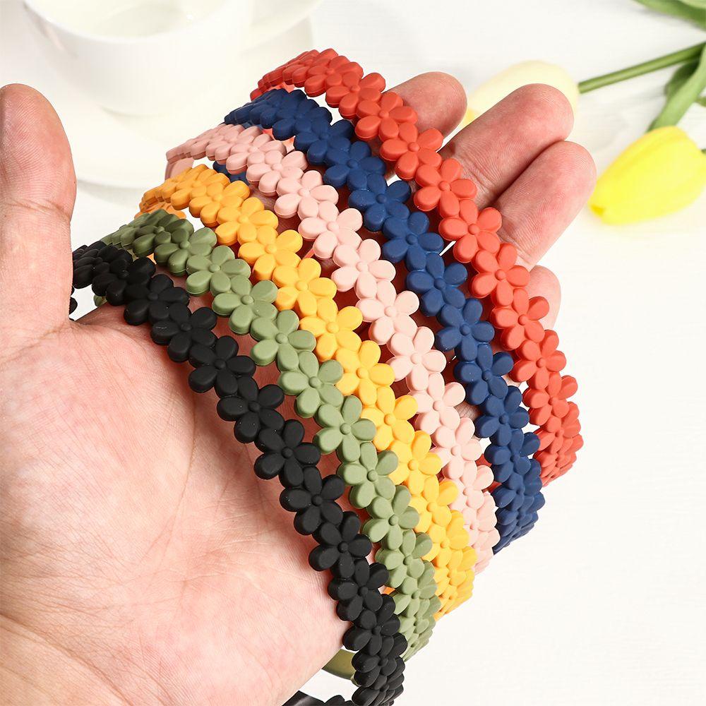 SUMU Toàn Bộ Băng Đô Cài Tóc Màu Trơn Họa Tiết Hoa Xinh Xắn