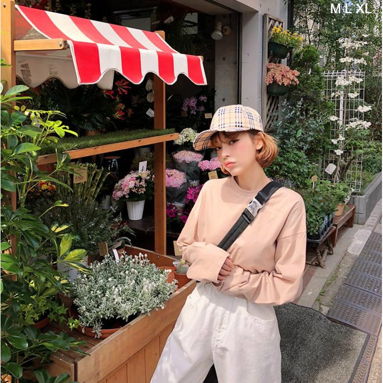 Áo thun dài tay trơn  Basic  phông Unisex nam nữ tee oversize form rộng pull Ulzzang Streetwear thu đông vải mềm