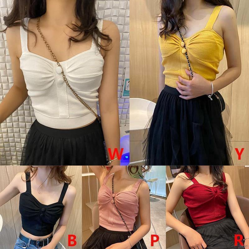 Áo Tank Top Dệt Kim Thiết Kế Đơn Giản Cho Phái Nữ