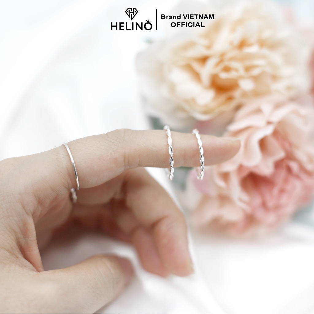 Nhẫn Bạc Xoắn Trơn Basic HELINO N05