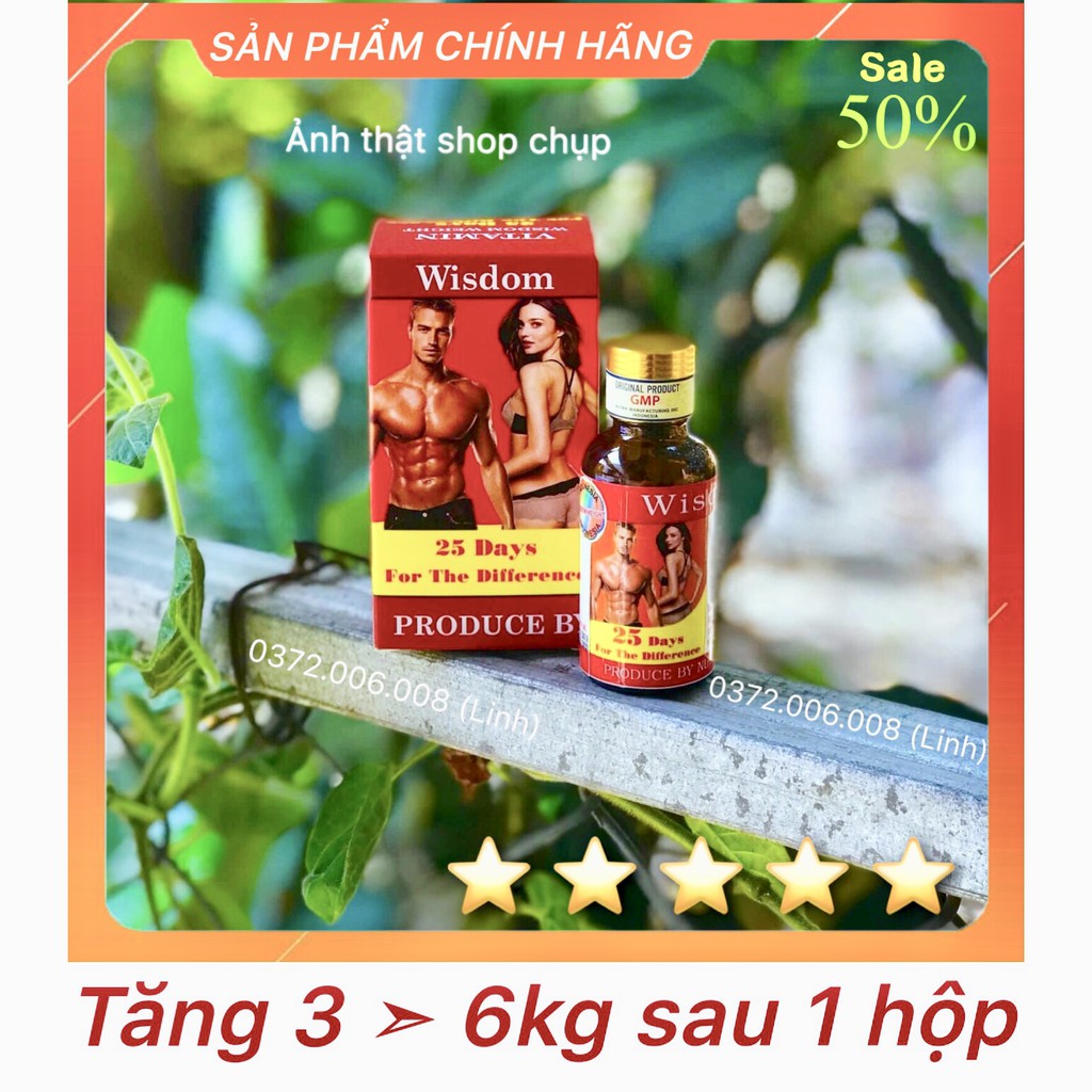 [shop Linh] Vitamin thảo dược hỗ trợ tăng cân wisdom weight (an toàn - hiệu quả)