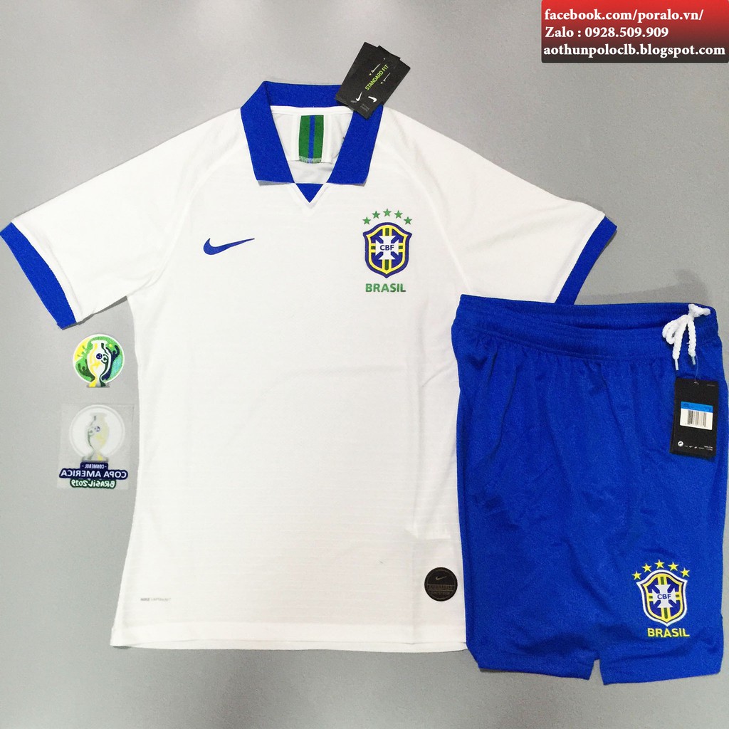 ÁO ĐẤU TUYỂN BRAZIL 2019-20 SÂN KHÁCH - Mã SP : AD_BRAZIL_2019_AWAY_PLAYER