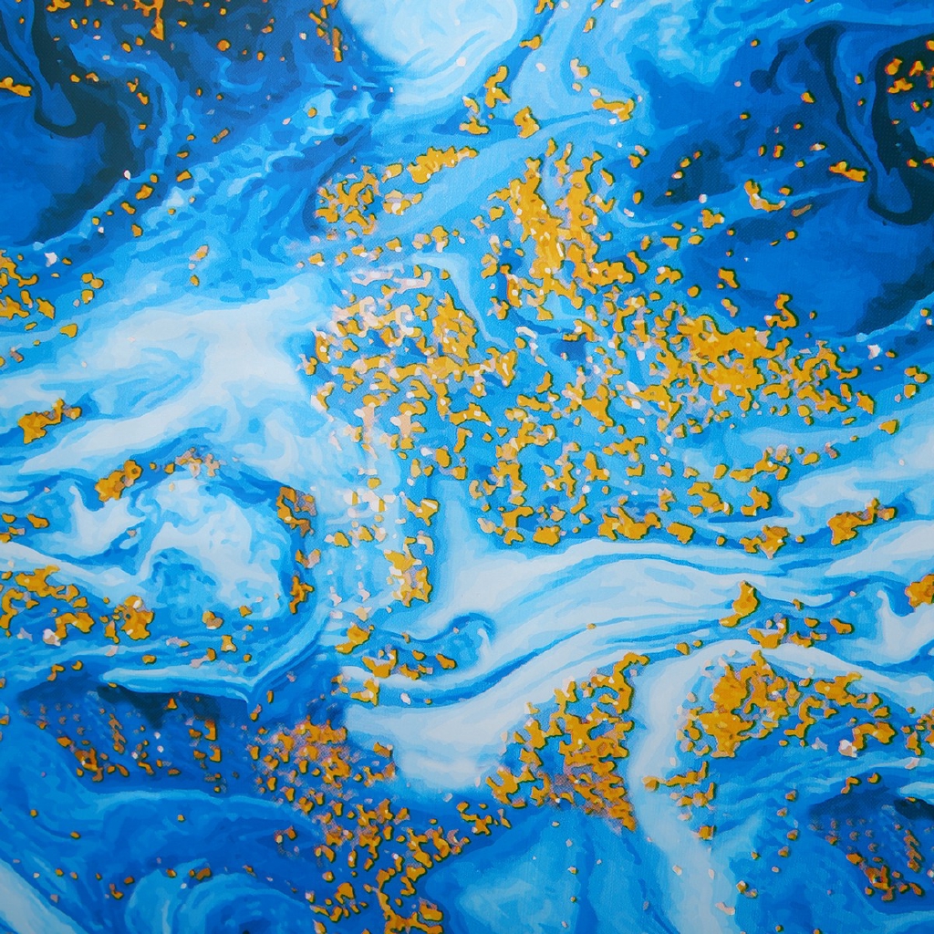 Miếng film dán chuyển nước bằng chất liệu PVA màu xanh dương 50*100cm