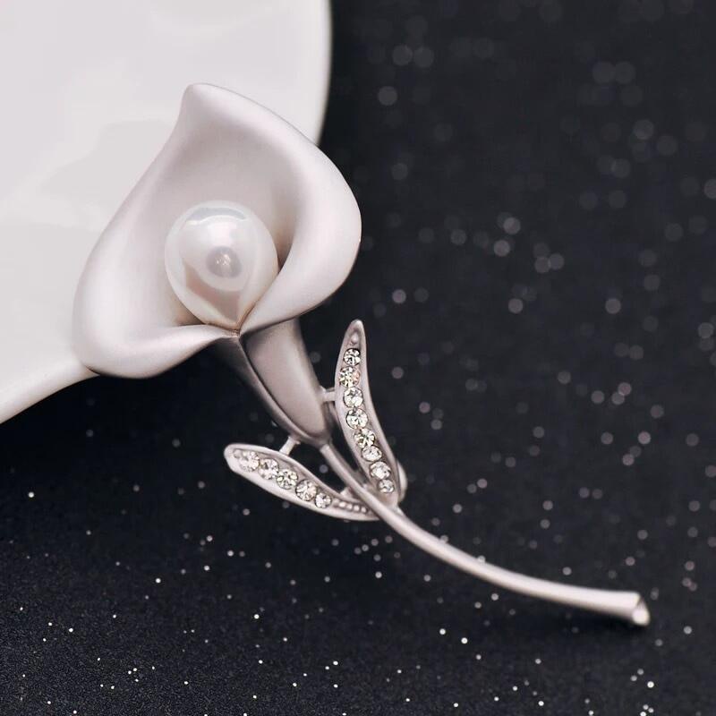 Ghim Cài Áo Hình Hoa Tulip Đính Đá Nhân Tạo Thời Trang Cho Nữ