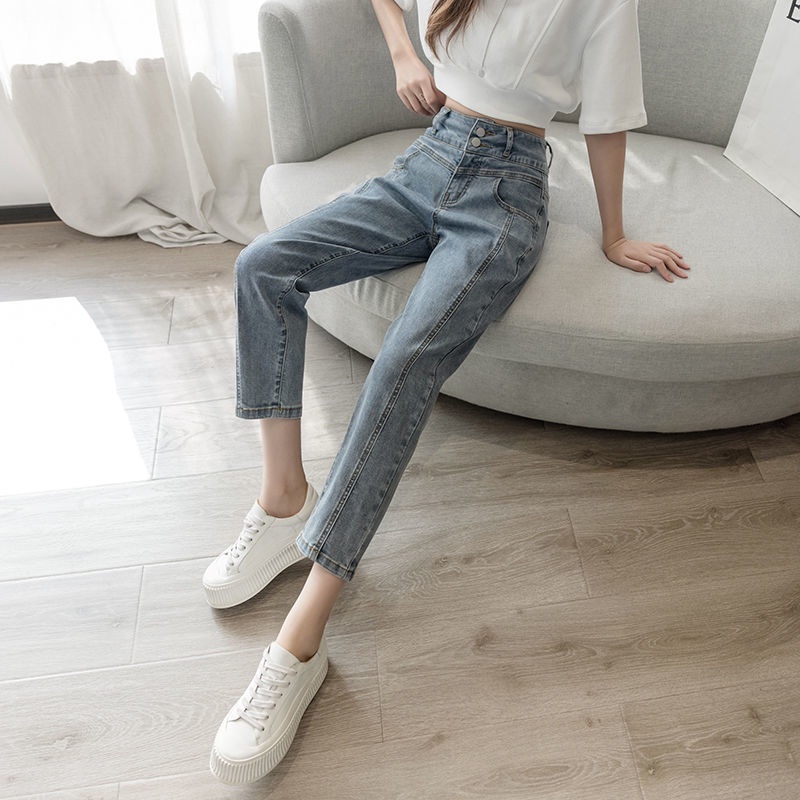 Jiashucheng Quần Cạp Cao Dáng Ôm Nhỏ Nhắn Phong Cách Mới