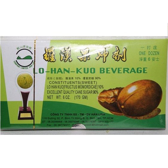 Trà la hán quả Cúp 170g 12 viên