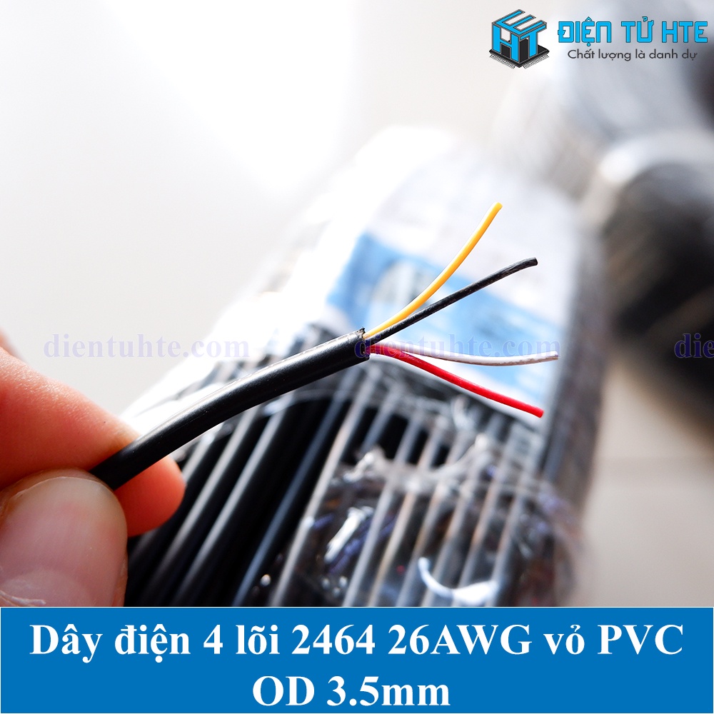 Dây tín hiệu 4 lõi 2464 26AWG 0.15mm2 vỏ PVC 80 độ (1 mét)