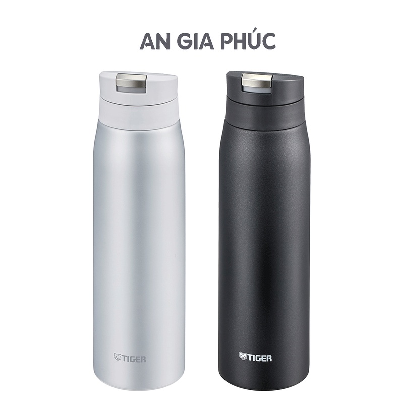 Bình giữ nhiệt Tiger MCX-A601 600ml - Nắp bật, Inox 304, Đen/Bạc