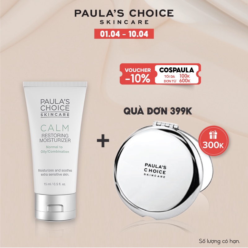 Kem dưỡng ẩm chống lão hóa, phục hồi da dầu nhạy cảm Paula’s Choice Calm Restoring Moisturizer 15ml 9187