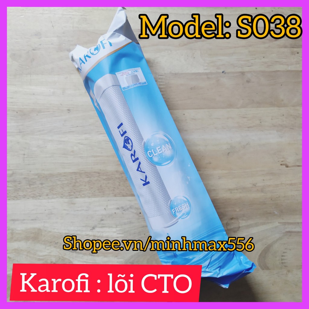 BỘ 3 LÕI LỌC NƯỚC KAROFI DÀNH CHO MÁY [ model S038 ] GỒM 01 LÕI SỐ 1 - 01 LÕI CTO - 01 LÕI 3