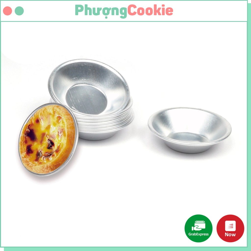 Khuôn tart nhôm trơn 7cm dùng để làm bánh tart trứng, phô mai