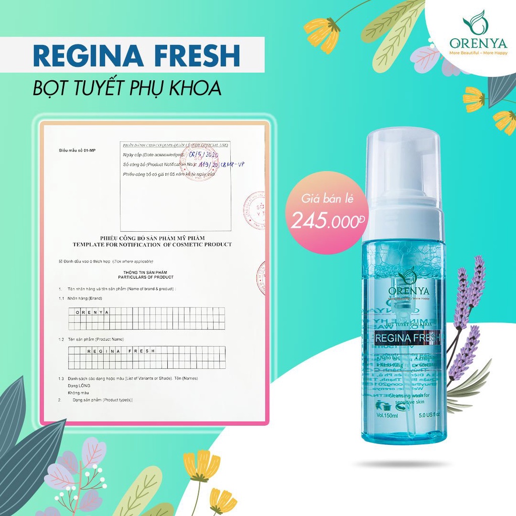 Nước rửa phụ khoa 150ml / Dung dịch vệ sinh phụ nữ Orenya Làm sạch dịu nhẹ, chăm sóc vùng kín - ORENYA TPHCM