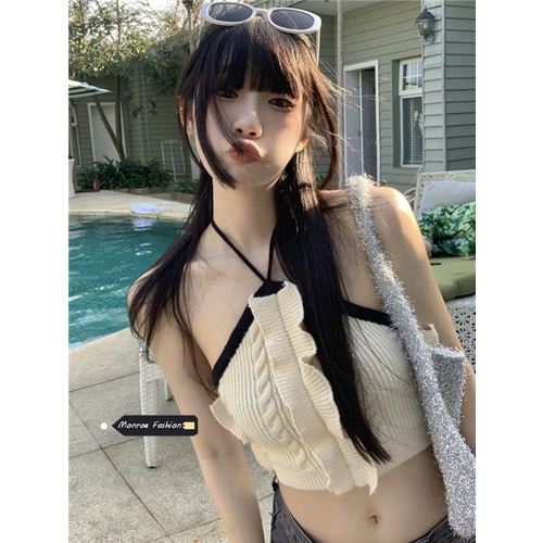 Cocory vn Áo Lửng Hai Dây Hở Lưng Gợi Cảm Cho Nữ