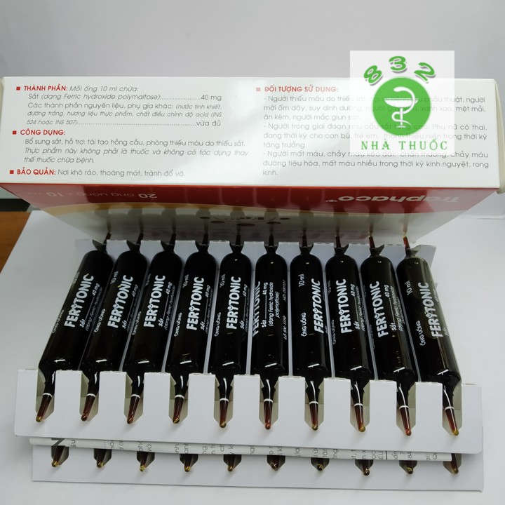 FERITONIC Bổ sung sắt, phòng thiếu máu do thiếu sắt.