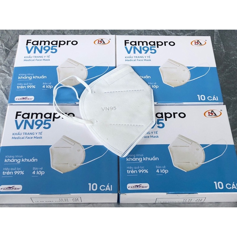 Khẩu trang y tế Famapro 4D - Hộp 10 cái