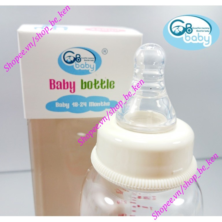 Bình sữa nhựa cao cấp CỔ HẸP không BPA (150ml / 250ml) - GB BABY (Công nghệ Korea)
