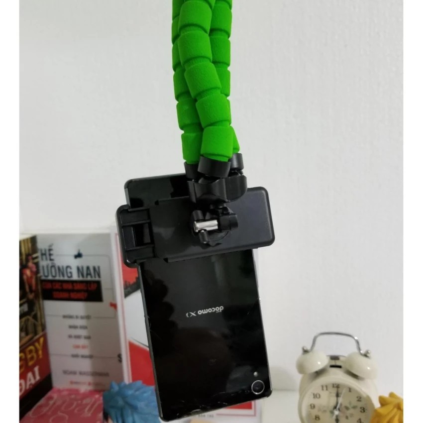 Gậy chụp hình/ Gậy selfie/Giá kẹp điện thoại/Tripod Giữ Điện Thoại - Gecko Tripod - XANH LÁ