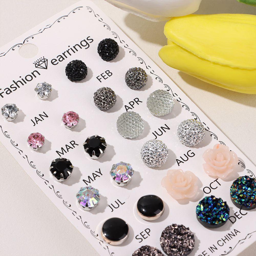 Set 12 Đôi Khuyên Tai Thời Trang Cho Nữ