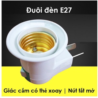 Đui đèn e27 - đuôi đèn e27 - đuôi có phích cắm.