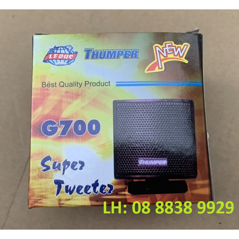 CẶP LOA SIÊU TREBLE THUMPER THẠCH ANH VUÔNG G700 - GIÁ 2 CHIẾC