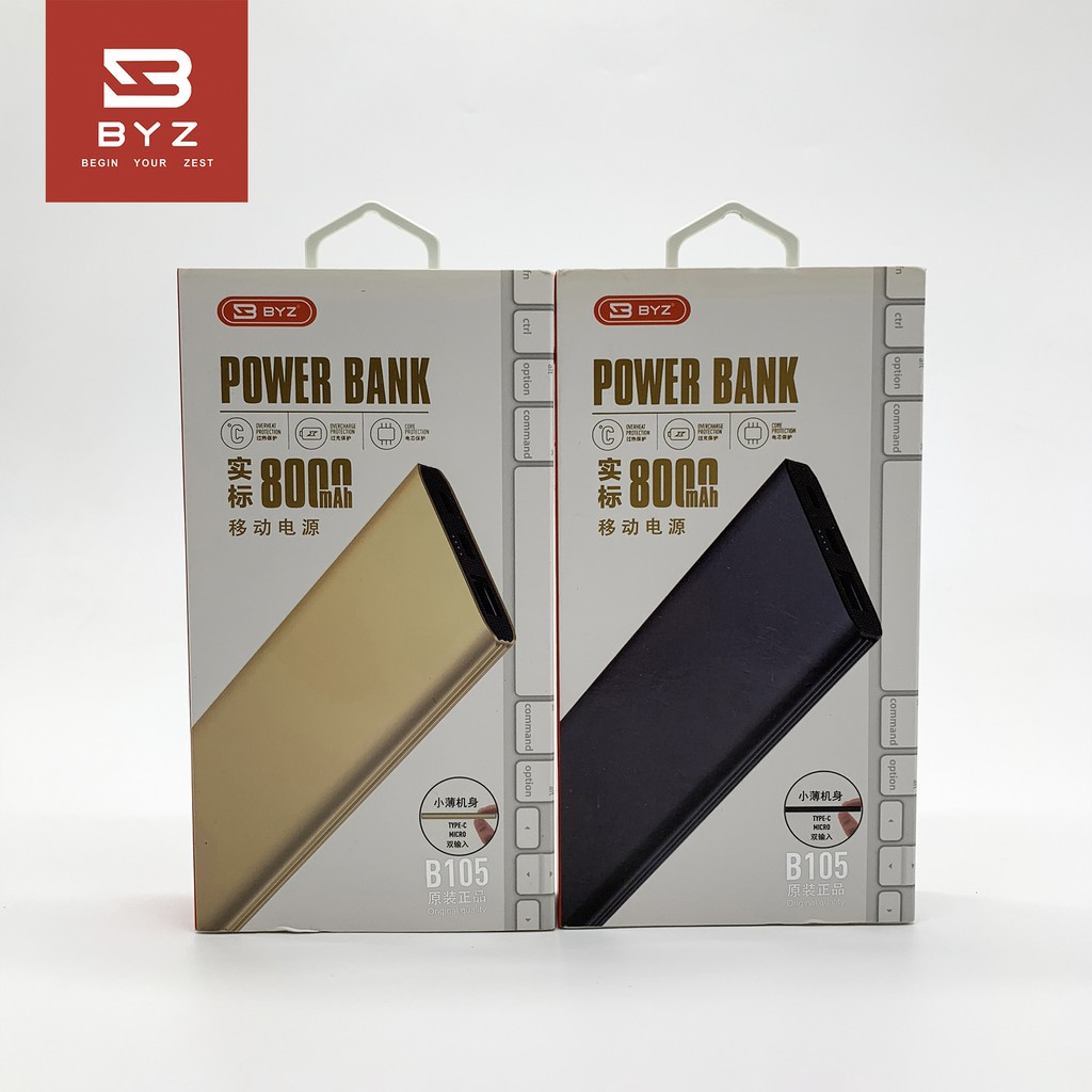 Sạc Dự Phòng BYZ B105 8000mah [ Bảo Hành 1 Tháng]