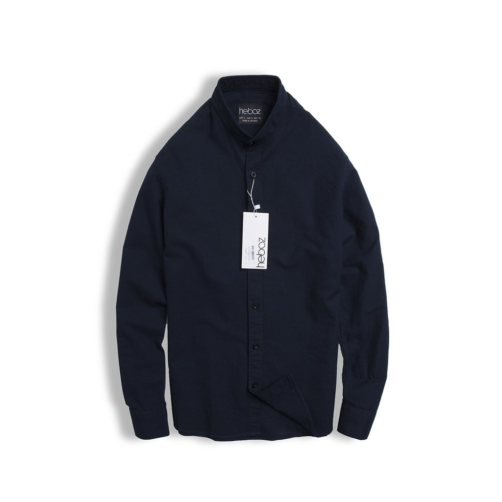 Áo sơ mi nam cổ trụ HEBOZ Oxford vải cotton pha mềm mịn lịch lãm nam tính 4 màu cao cấp - 00000679 | BigBuy360 - bigbuy360.vn