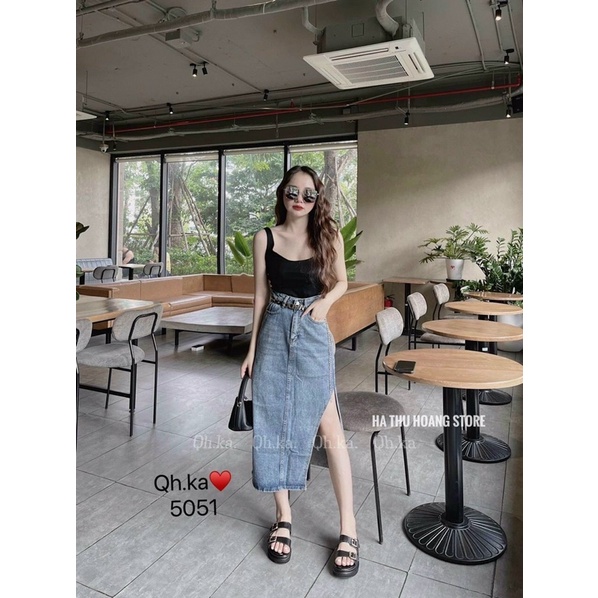 CHÂN VÁY BÒ XẺ SEXXY