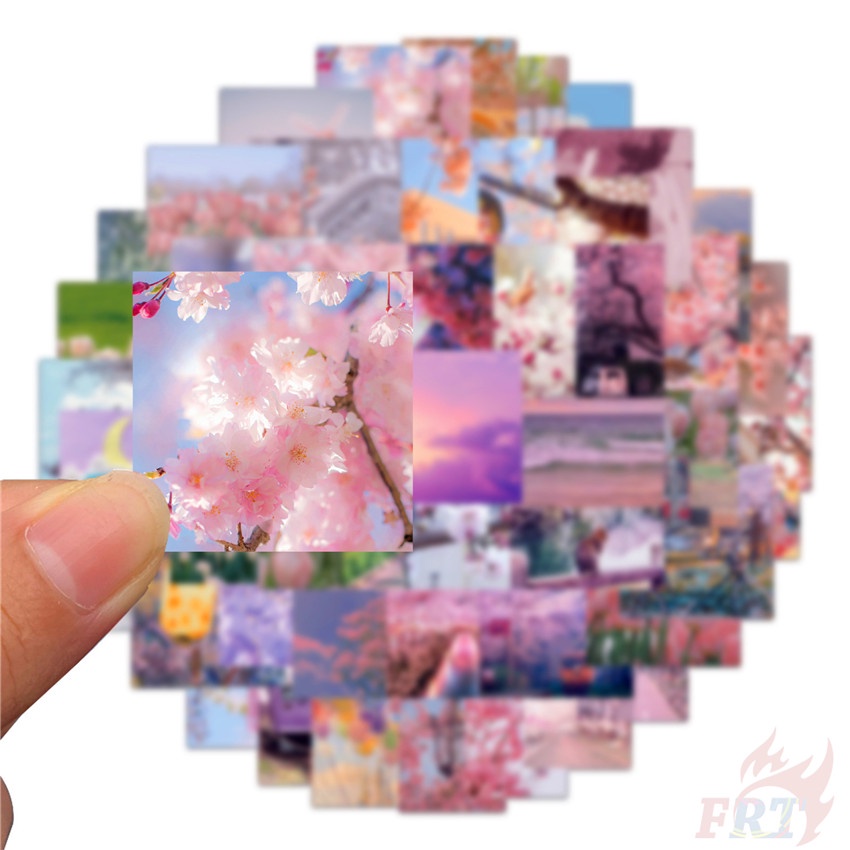 ❉ Romantic Spring Flowers Stickers ❉ 64Pcs/Set DIY Fashion Waterproof Doodle Decals Stickers