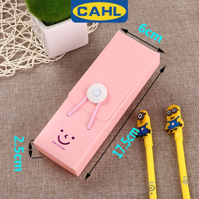 1 Hộp Đựng Bút Chì Dạng Trượt Bán Trong Bằng Nhựa Poly Khóa Nút Nhiều Màu Sắc Cho Văn Phòng Tốt Hơn