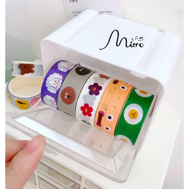 Băng dính Washi tape trang trí sổ học tập nhiều họa tiết siêu dễ thương tiện lợi