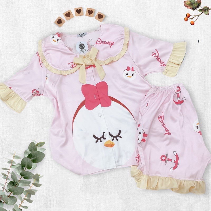 Đồ Ngủ Pijama Lụa Latin, Tay Ngắn Quần Ngắn Siêu Xinh, Tiểu Thư Mềm Mịn, Độc Lạ Khó Tìm, Sang Chảnh Hàn Quốc