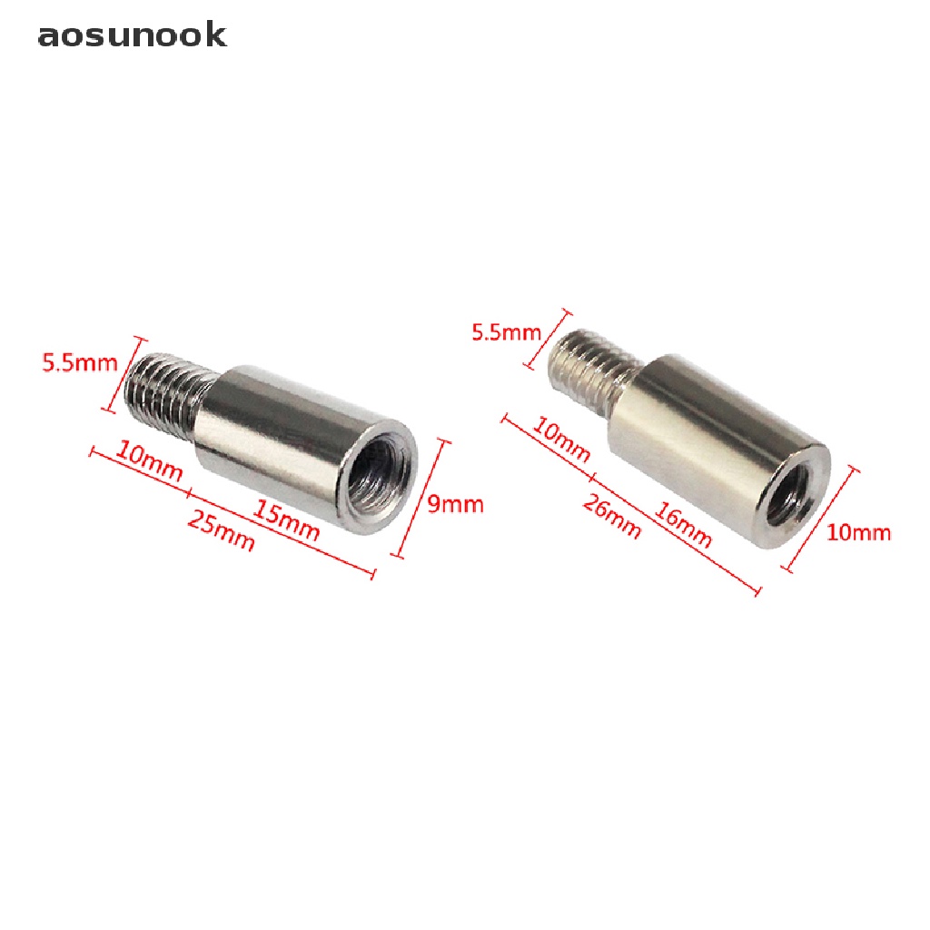 【ook】 2Pcs Boxing Game Player Chrome Arcade Joystick Shaft Extender For SANWA Shimizu .