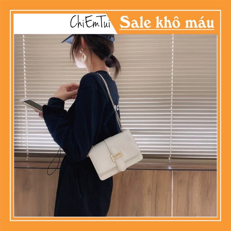 Túi chữ H vân cá sấu mềm cao cấp Hàn Quốc tiện lợi CE00