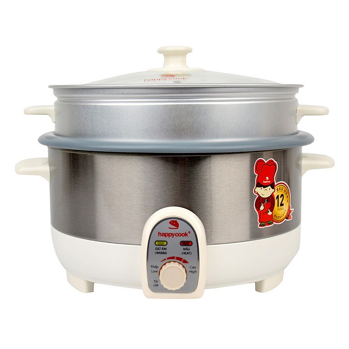 Nồi lẩu điện có xửng hấp HappyCook HCHP-350ST 1300W 3.5 lít