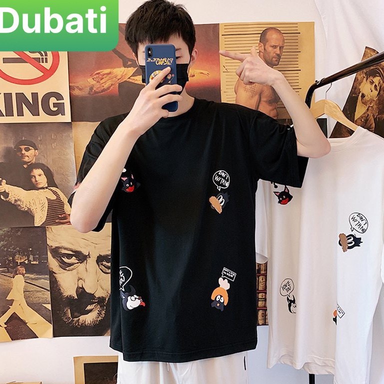 ÁO THUN NAM NỮ STICKER PATCH NHẬT BẢN FROM RỘNG TAY LỠ CHẤT VẢI MỀM MỊN- DUBATI FASHON