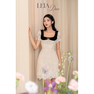 Váy ren ngắn cổ vuông đính đá nanstudios - leia dress
