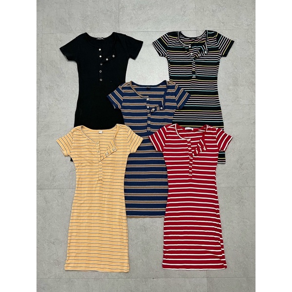 Đầm Thun Ôm Body cúc bấm siêu xinh về phục vụ cho khách đây ạ