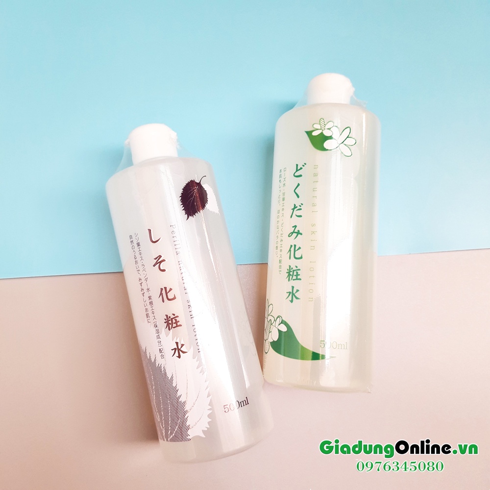 Nước Hoa Hồng Chiết Xuất Từ Lá Diếp Cá / Lá Tía Tô 500ml Hàng Nhật Nội Địa - Larva Store