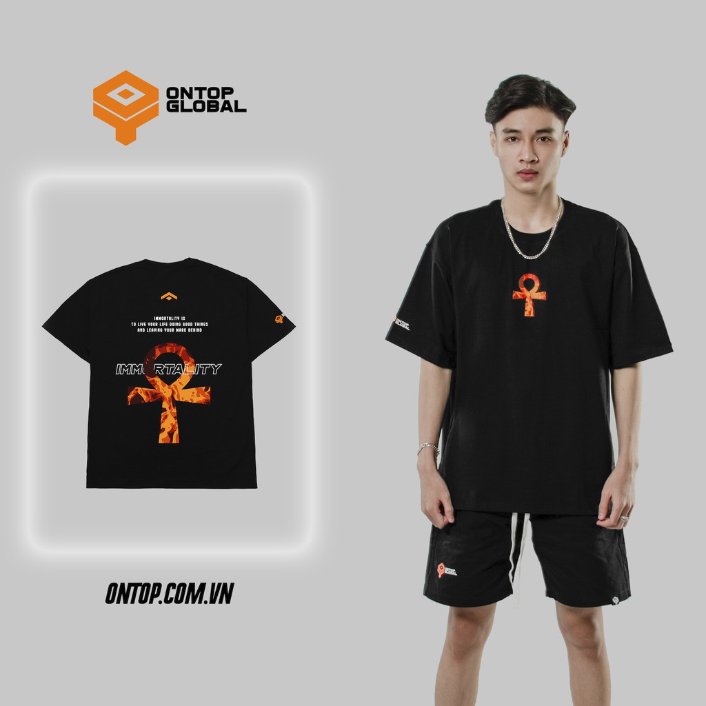 Áo thun unisex Immortal Fire màu đen local brand ONTOP | BigBuy360 - bigbuy360.vn